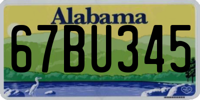 AL license plate 67BU345