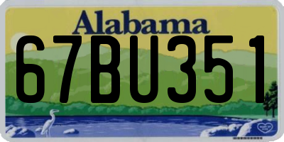 AL license plate 67BU351