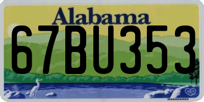 AL license plate 67BU353
