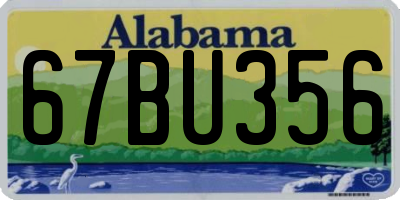 AL license plate 67BU356