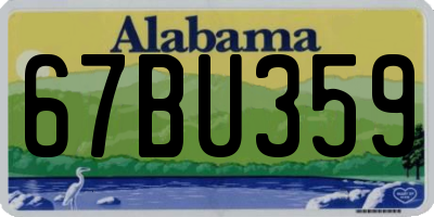 AL license plate 67BU359