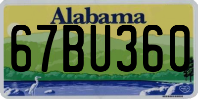 AL license plate 67BU360