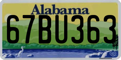 AL license plate 67BU363
