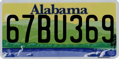 AL license plate 67BU369