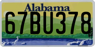 AL license plate 67BU378