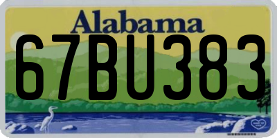 AL license plate 67BU383