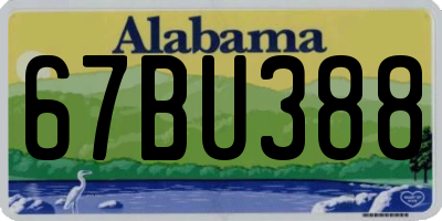 AL license plate 67BU388
