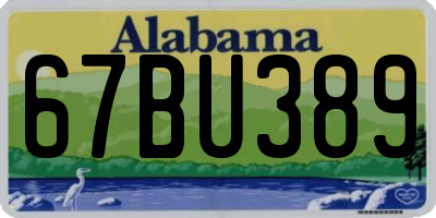 AL license plate 67BU389