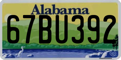 AL license plate 67BU392