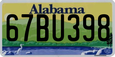 AL license plate 67BU398