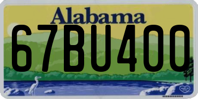 AL license plate 67BU400