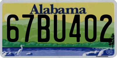 AL license plate 67BU402