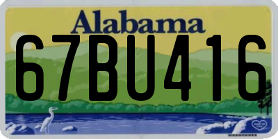 AL license plate 67BU416