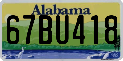 AL license plate 67BU418