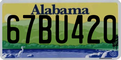 AL license plate 67BU420