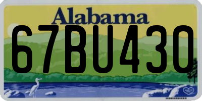 AL license plate 67BU430