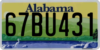 AL license plate 67BU431