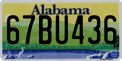 AL license plate 67BU436