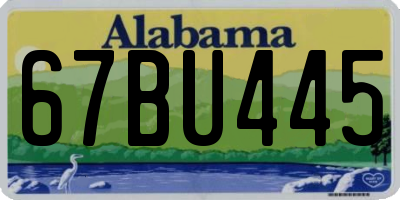 AL license plate 67BU445