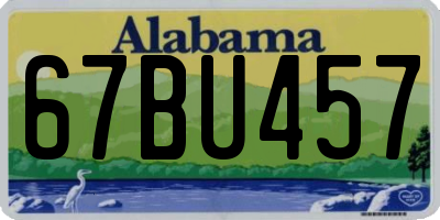 AL license plate 67BU457