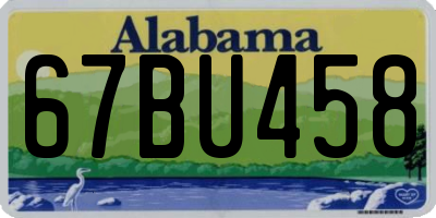 AL license plate 67BU458