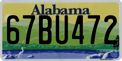 AL license plate 67BU472