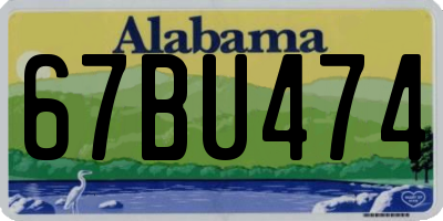 AL license plate 67BU474