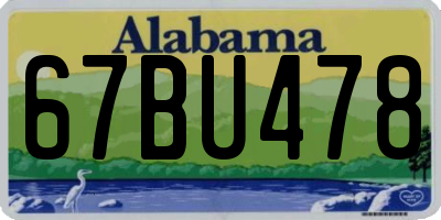 AL license plate 67BU478