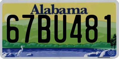 AL license plate 67BU481
