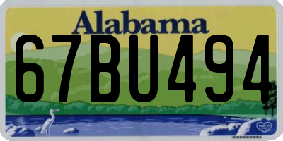 AL license plate 67BU494