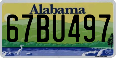 AL license plate 67BU497
