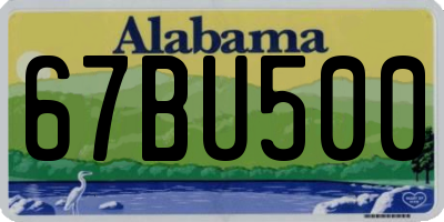 AL license plate 67BU500