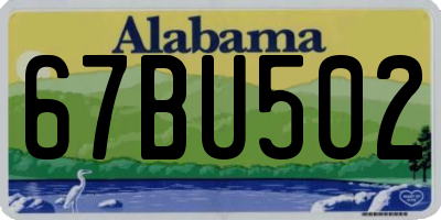 AL license plate 67BU502