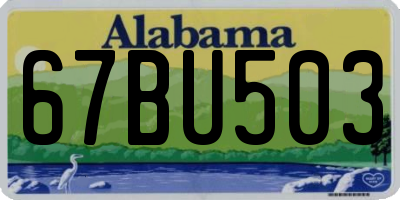 AL license plate 67BU503