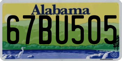 AL license plate 67BU505