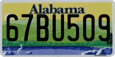 AL license plate 67BU509