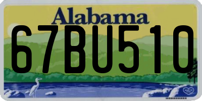 AL license plate 67BU510