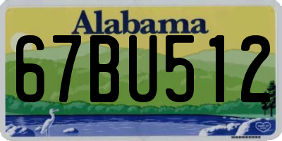 AL license plate 67BU512