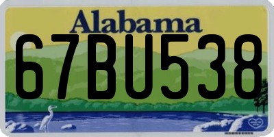 AL license plate 67BU538