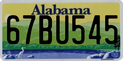 AL license plate 67BU545