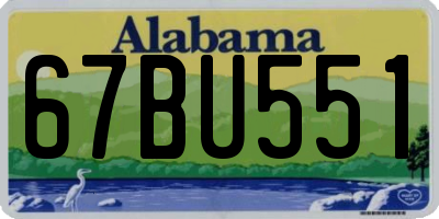 AL license plate 67BU551