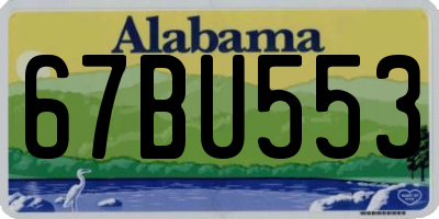 AL license plate 67BU553