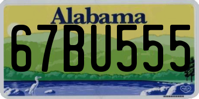AL license plate 67BU555
