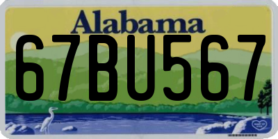 AL license plate 67BU567