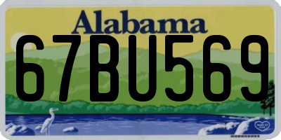 AL license plate 67BU569