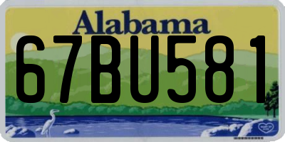 AL license plate 67BU581
