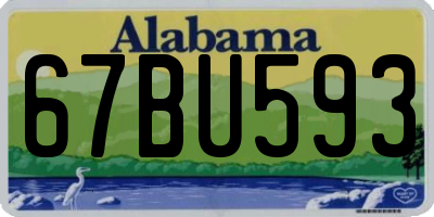 AL license plate 67BU593