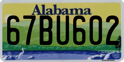 AL license plate 67BU602