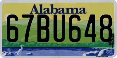 AL license plate 67BU648
