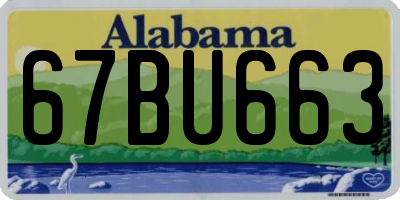 AL license plate 67BU663